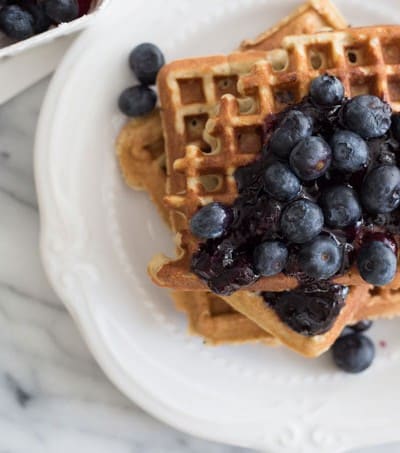 Make these hearty grain-free waffles in your Vitamix and you'll never miss traditional waffles again.