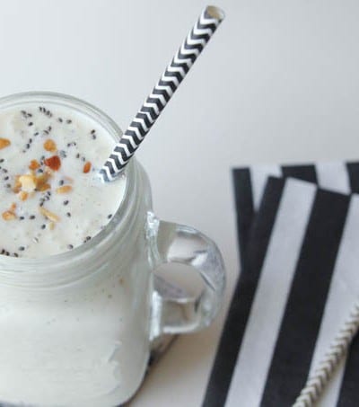 Peanut Butter Banana Smoothie - a creamy and delicious smoothie, tastes better than a milkshake and packs a punch of healthy nutrients!