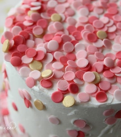 Confetti Cake - make your own edible confetti to decorate home-made or store-bought cakes! Simple and so pretty!